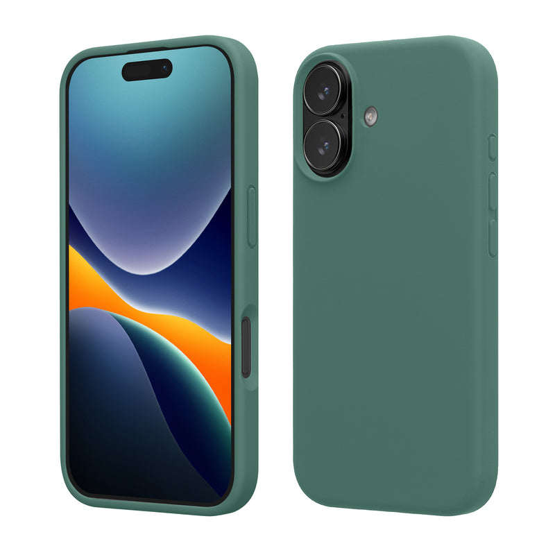 kwmobile Handyhülle für iPhone 17 Hülle, für iPhone 17 Case - Hülle Silikon - kabelloses Laden - Tannengrün Tannengrün  