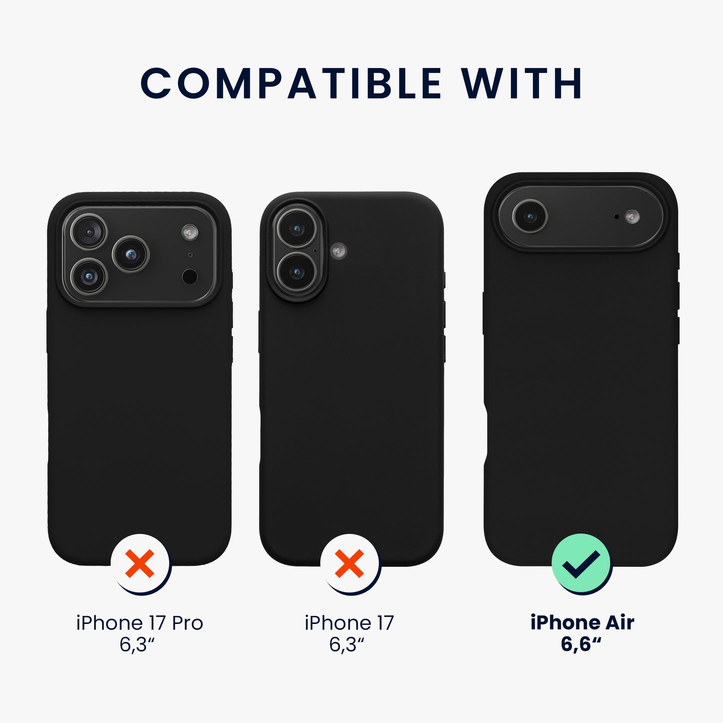kwmobile Handyhülle für iPhone Air Hülle, für iPhone Air Case - Hülle Silikon - kabelloses Laden