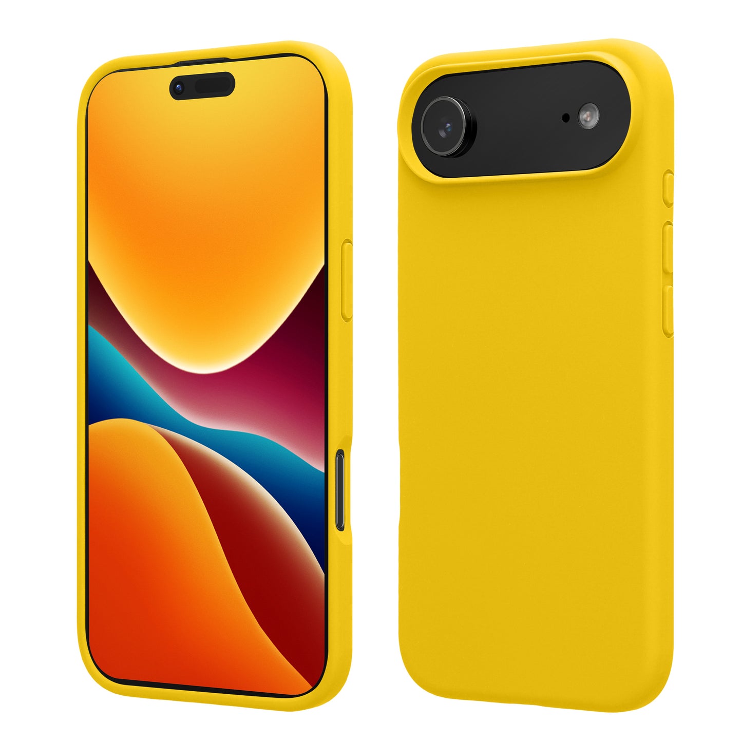 kwmobile Handyhülle für iPhone Air Hülle, für iPhone Air Case - Hülle Silikon - kabelloses Laden - Strahlend Gelb Strahlend Gelb  