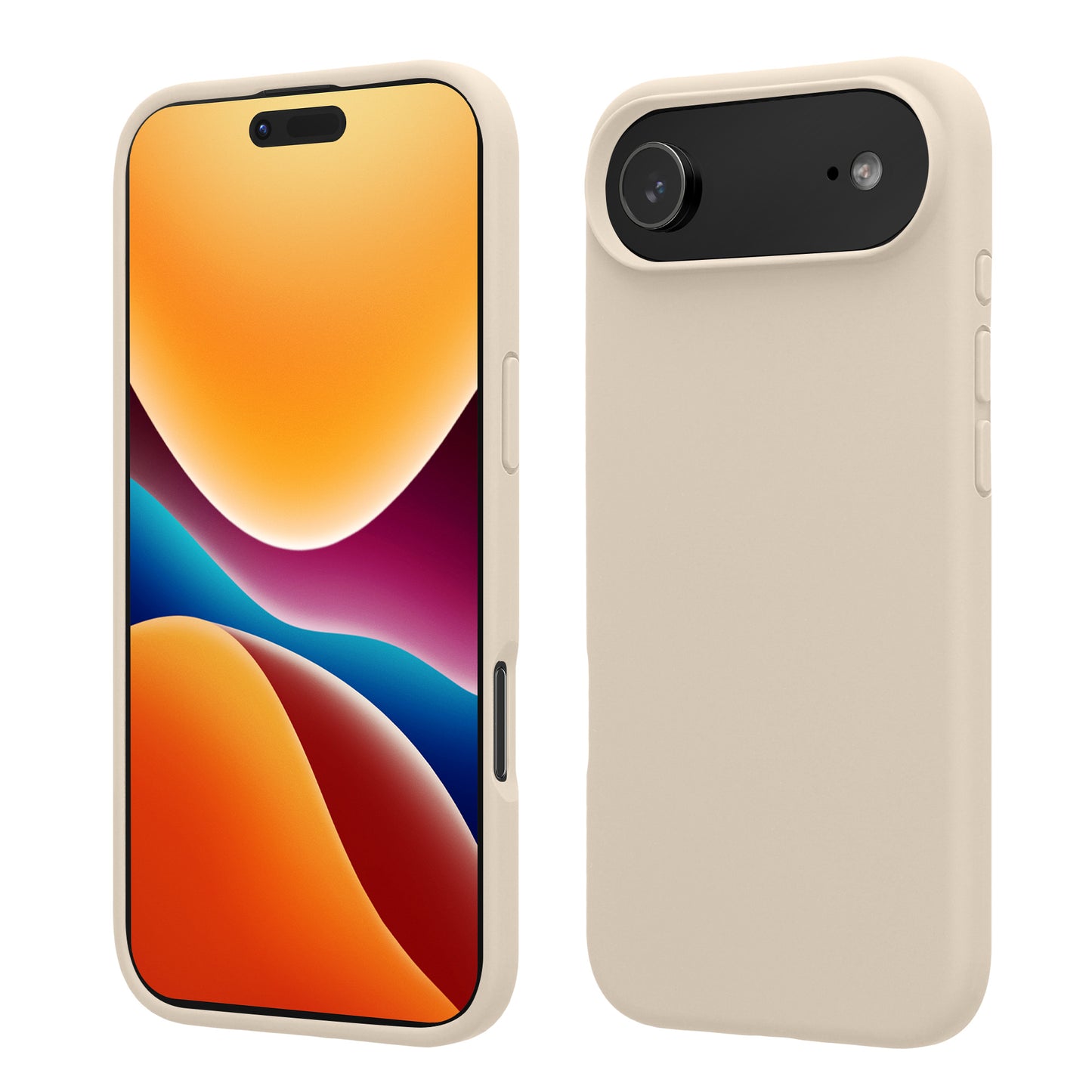 kwmobile Handyhülle für iPhone Air Hülle, für iPhone Air Case - Hülle Silikon - kabelloses Laden - Creme Creme  