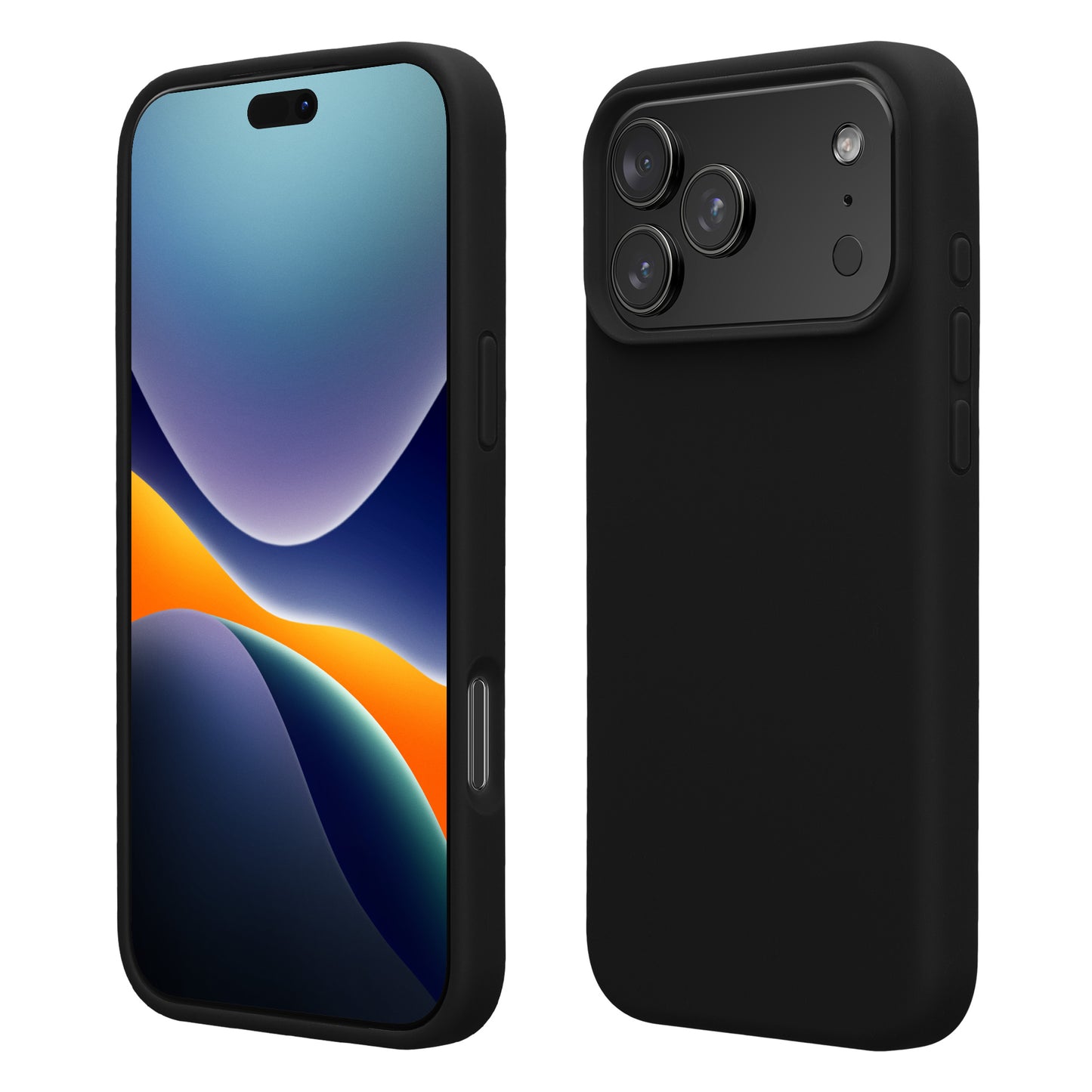 kwmobile Handyhülle für iPhone 17 Pro Hülle, für iPhone 17 Pro Case - Hülle Silikon - kabelloses Laden - Schwarz Schwarz  