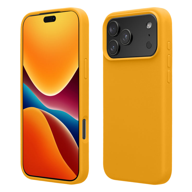 kwmobile Handyhülle für iPhone 17 Pro Hülle, für iPhone 17 Pro Case - Hülle Silikon - kabelloses Laden - Mango Mango  