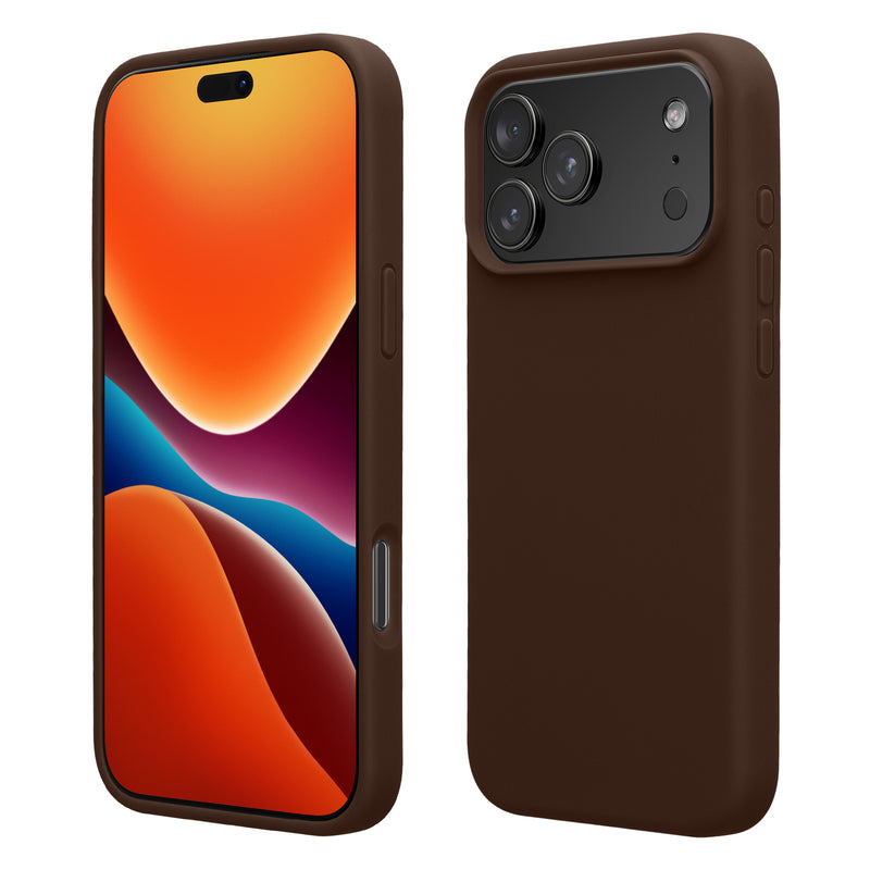kwmobile Handyhülle für iPhone 17 Pro Hülle, für iPhone 17 Pro Case - Hülle Silikon - kabelloses Laden - Chocolate Chocolate  