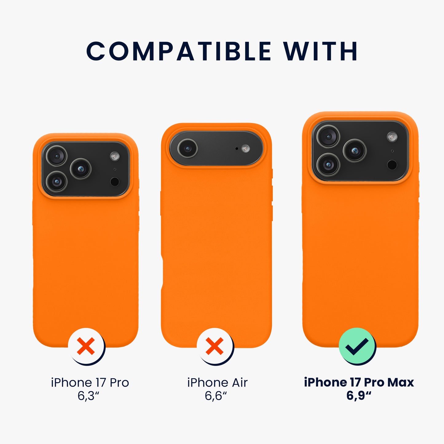 kwmobile Handyhülle für iPhone 17 Pro Max Case - Hülle Silikon - kabelloses Laden