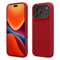 kwmobile Handyhülle für iPhone 17 Pro Max Hülle, für iPhone 17 Pro Max Case - Hülle Silikon - kabelloses Laden - Rhabarber Rot Rhabarber Rot  