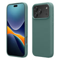 kwmobile Handyhülle für iPhone 17 Pro Max Hülle, für iPhone 17 Pro Max Case - Hülle Silikon - kabelloses Laden - Tannengrün Tannengrün  