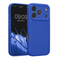 kwmobile Handyhülle kompatibel mit Apple iPhone 17 Pro Hülle - gummierte Handy Case aus Silikon in Baltik Blau Baltik Blau  