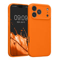 kwmobile Handyhülle kompatibel mit Apple iPhone 17 Pro Max Hülle - gummierte Handy Case aus Silikon in Fruity Orange Fruity Orange  
