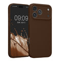 kwmobile Handyhülle kompatibel mit Apple iPhone 17 Pro Max Hülle - gummierte Handy Case aus Silikon in Chocolate Chocolate  