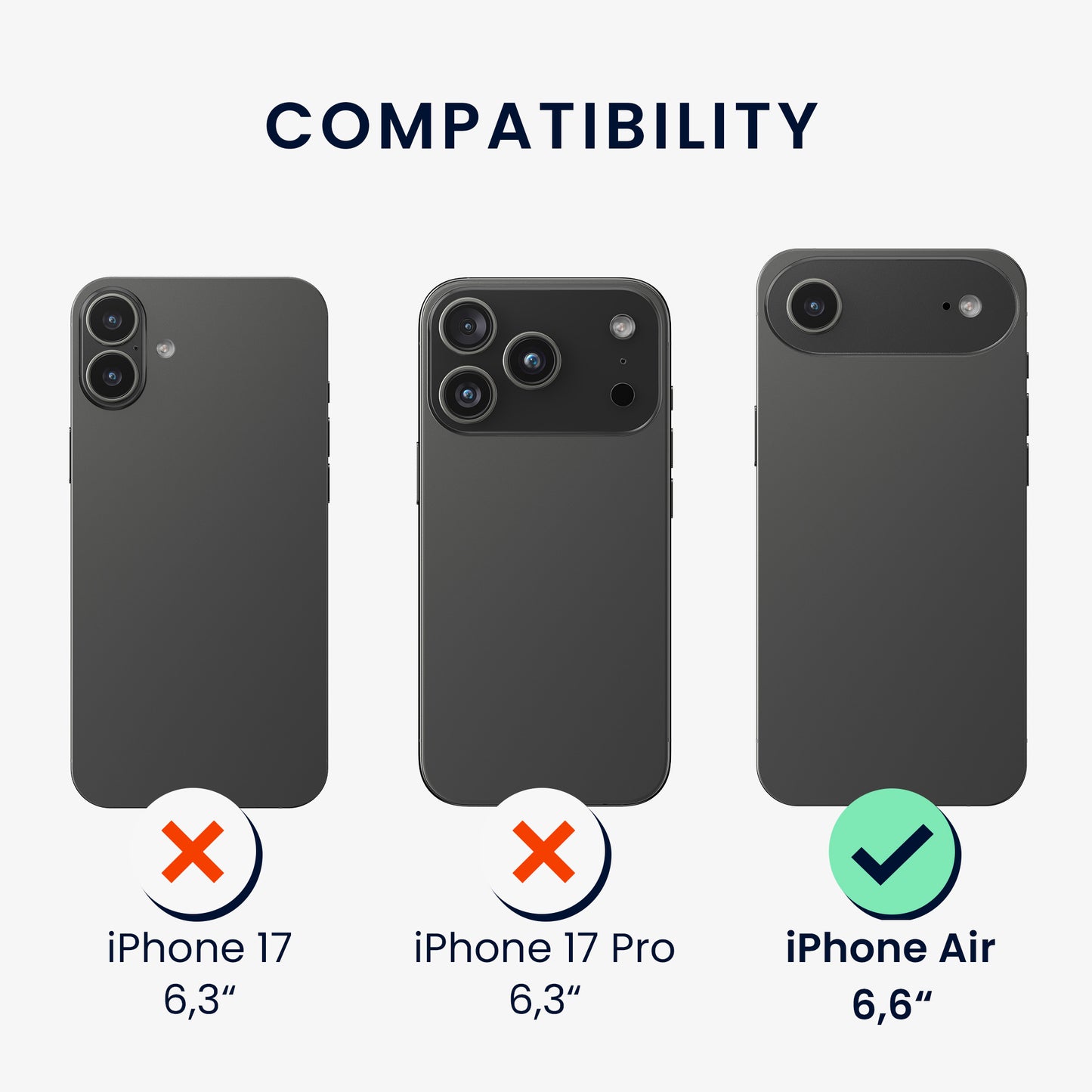 3x Folie kristallklar für Apple iPhone Air
