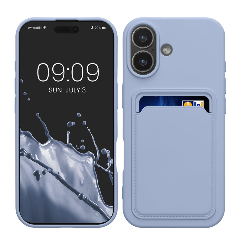 kwmobile Handyhülle kompatibel mit Apple iPhone 17 Hülle - Handy Cover mit Fach für Karten - in Lavendel Lavendel  