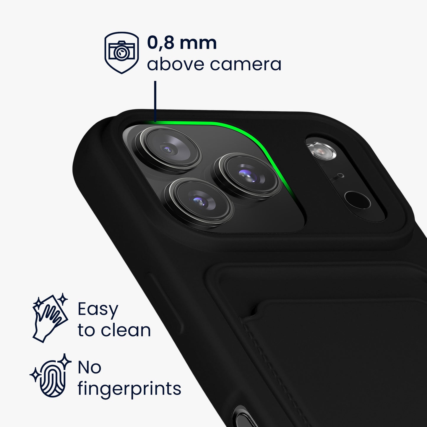 kwmobile Handyhülle kompatibel mit Apple iPhone 17 Pro Hülle - Handy Cover mit Fach für Karten