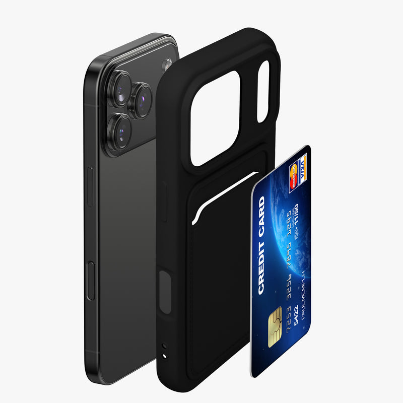 kwmobile Handyhülle kompatibel mit Apple iPhone 17 Pro Hülle - Handy Cover mit Fach für Karten
