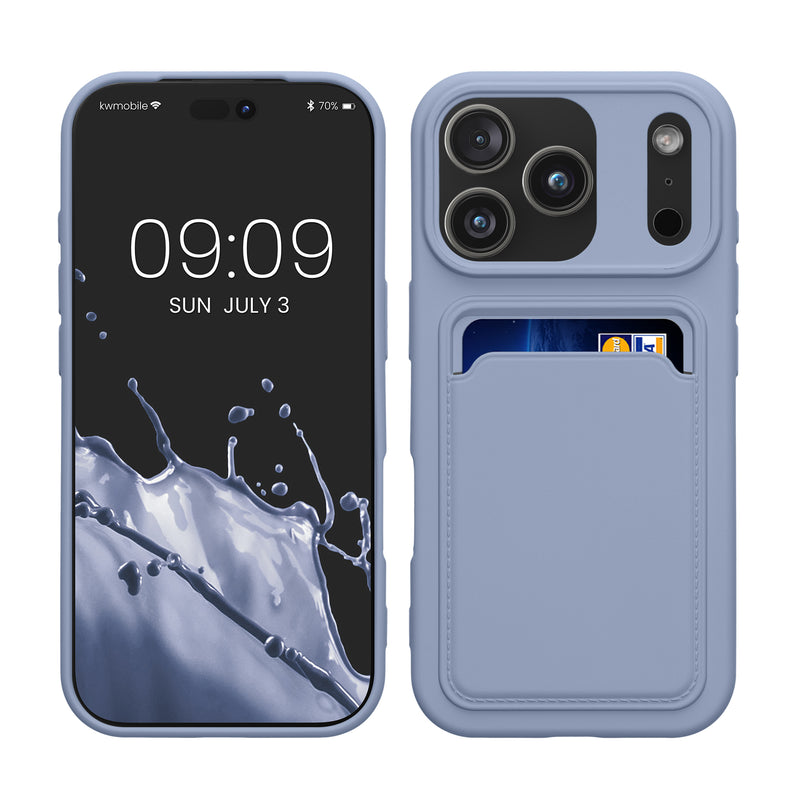 kwmobile Handyhülle kompatibel mit Apple iPhone 17 Pro Hülle - Handy Cover mit Fach für Karten - in Lavendel Lavendel  