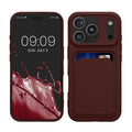 kwmobile Handyhülle kompatibel mit Apple iPhone 17 Pro Hülle - Handy Cover mit Fach für Karten - in Tawny Red Tawny Red  