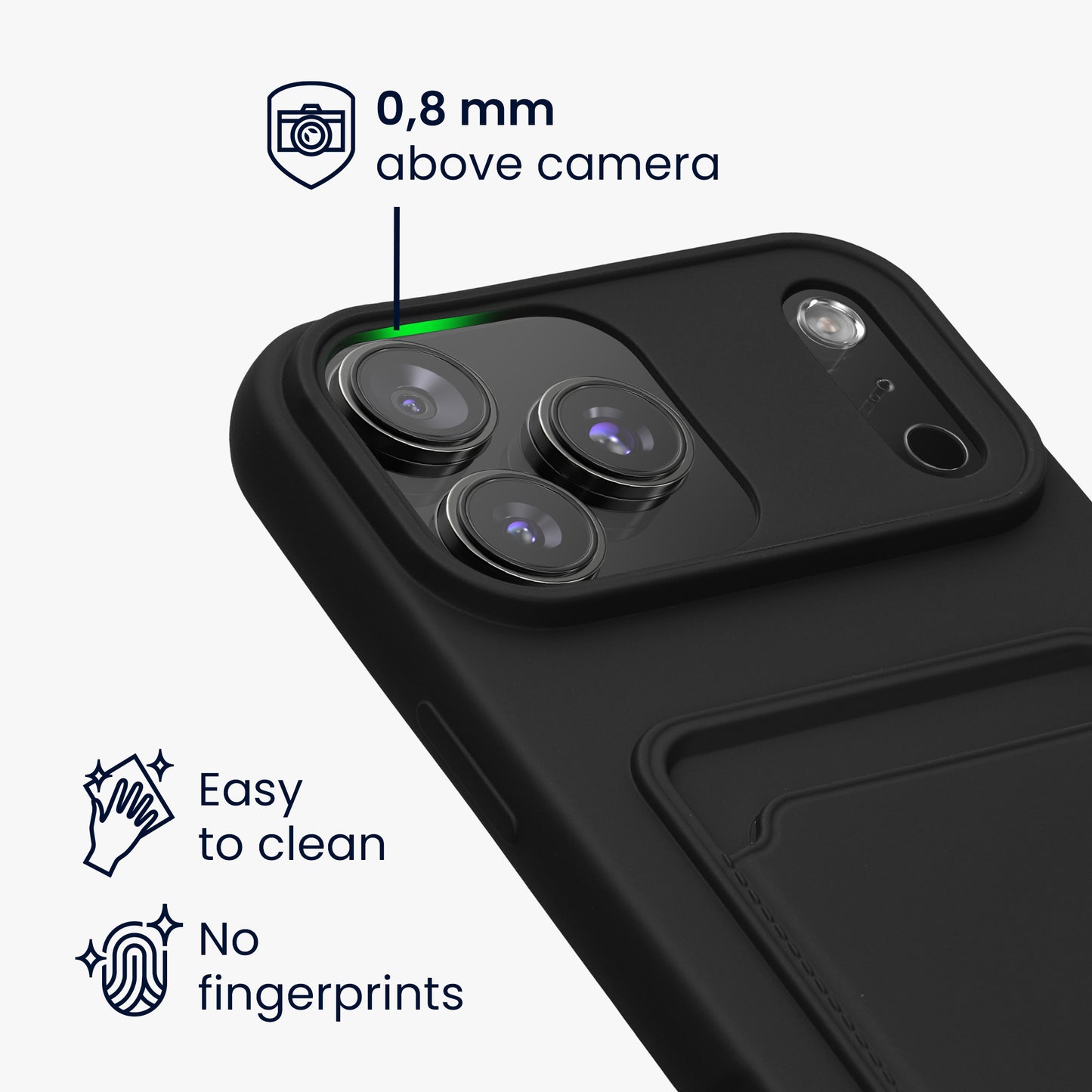 kwmobile Handyhülle kompatibel mit Apple iPhone 17 Pro Max Hülle - Handy Cover mit Fach für Karten