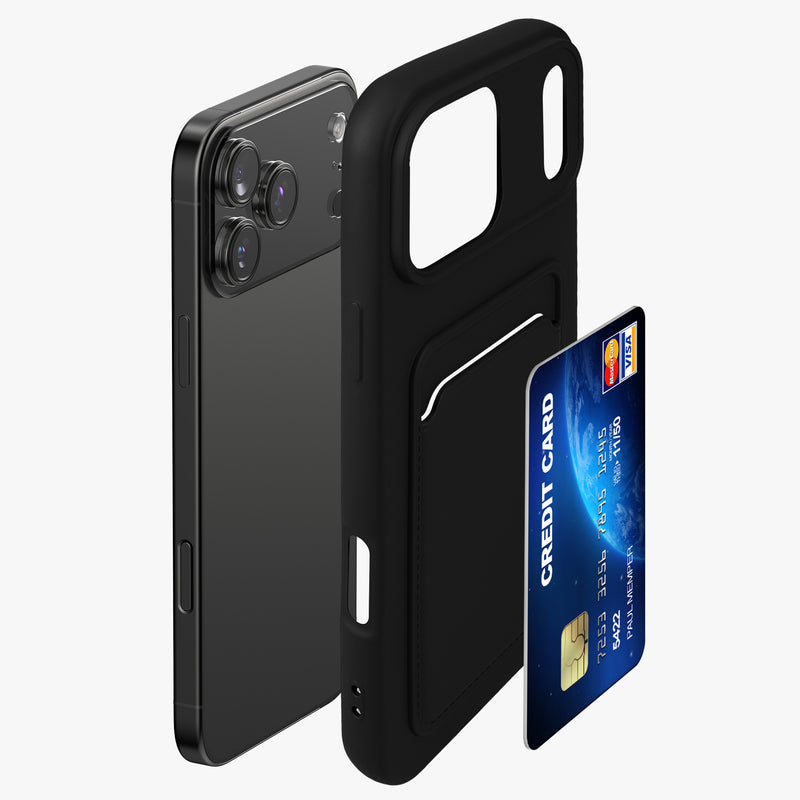 kwmobile Handyhülle kompatibel mit Apple iPhone 17 Pro Max Hülle - Handy Cover mit Fach für Karten