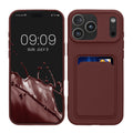 kwmobile Handyhülle kompatibel mit Apple iPhone 17 Pro Max Hülle - Handy Cover mit Fach für Karten - in Tawny Red Tawny Red  