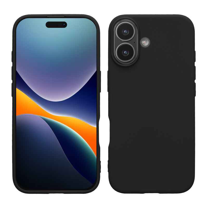 kwmobile Hülle kompatibel mit Apple iPhone 17 Hülle - weiches TPU Silikon Case - Cover geeignet für kabelloses Laden - Schwarz matt Schwarz matt  