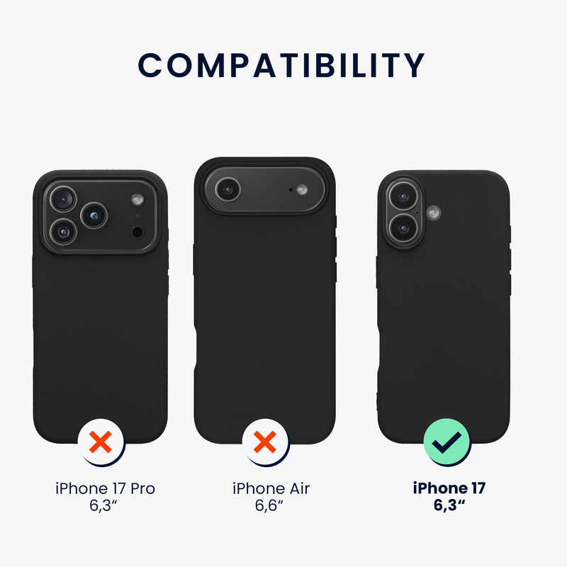 kwmobile Hülle kompatibel mit iPhone 17 Hülle - Weiche und schlanke Silikon Handyhülle - Stoßabsorbierendes Flexibles Case