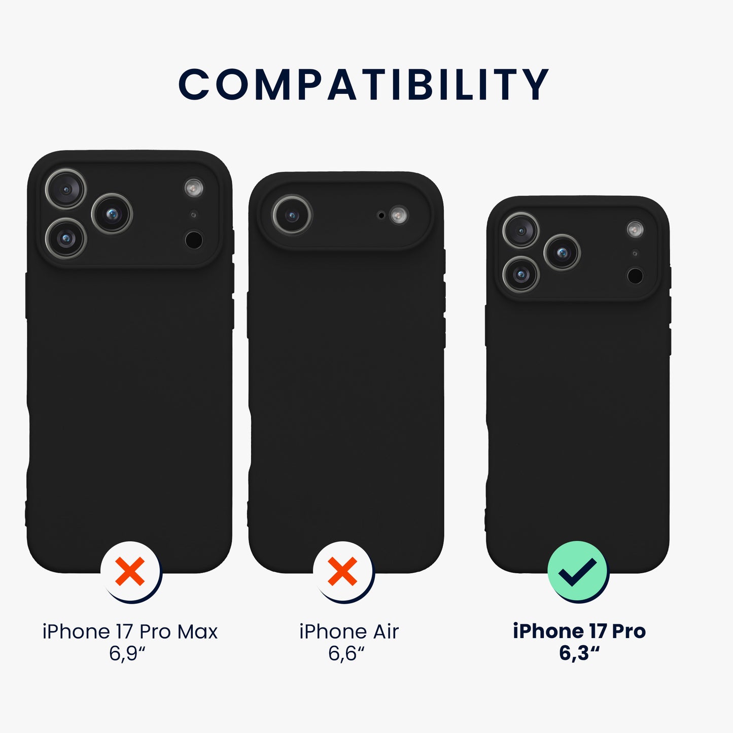 kwmobile Hülle kompatibel mit iPhone 17 Pro Hülle - Weiche und schlanke Silikon Handyhülle - Stoßabsorbierendes Flexibles Case