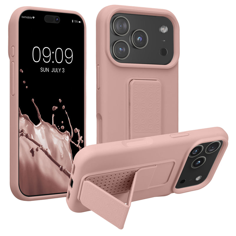 kwmobile Handyhülle für Apple iPhone 17 Pro Hülle Case mit Fingerhalter und Stand Schutzhülle Cover