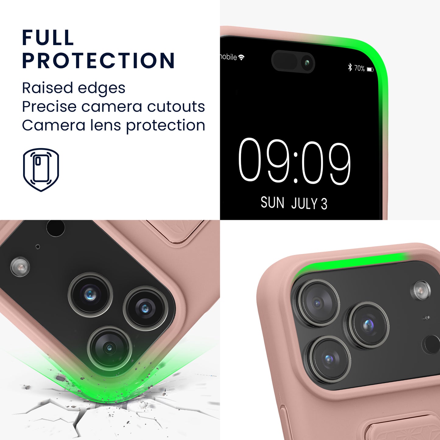 kwmobile Handyhülle für Apple iPhone 17 Pro Hülle Case mit Fingerhalter und Stand Schutzhülle Cover