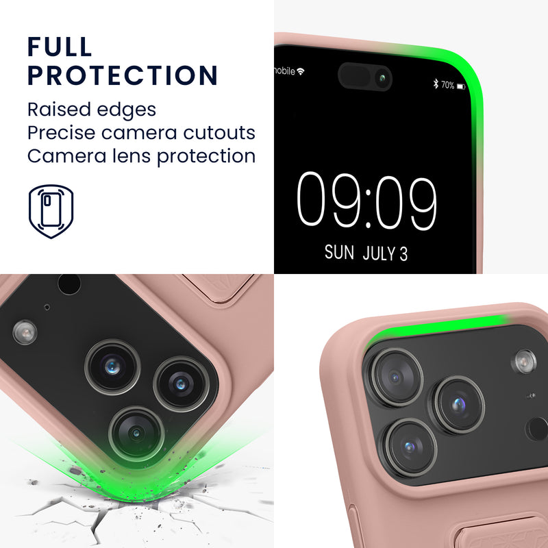 kwmobile Handyhülle für Apple iPhone 17 Pro Hülle Case mit Fingerhalter und Stand Schutzhülle Cover