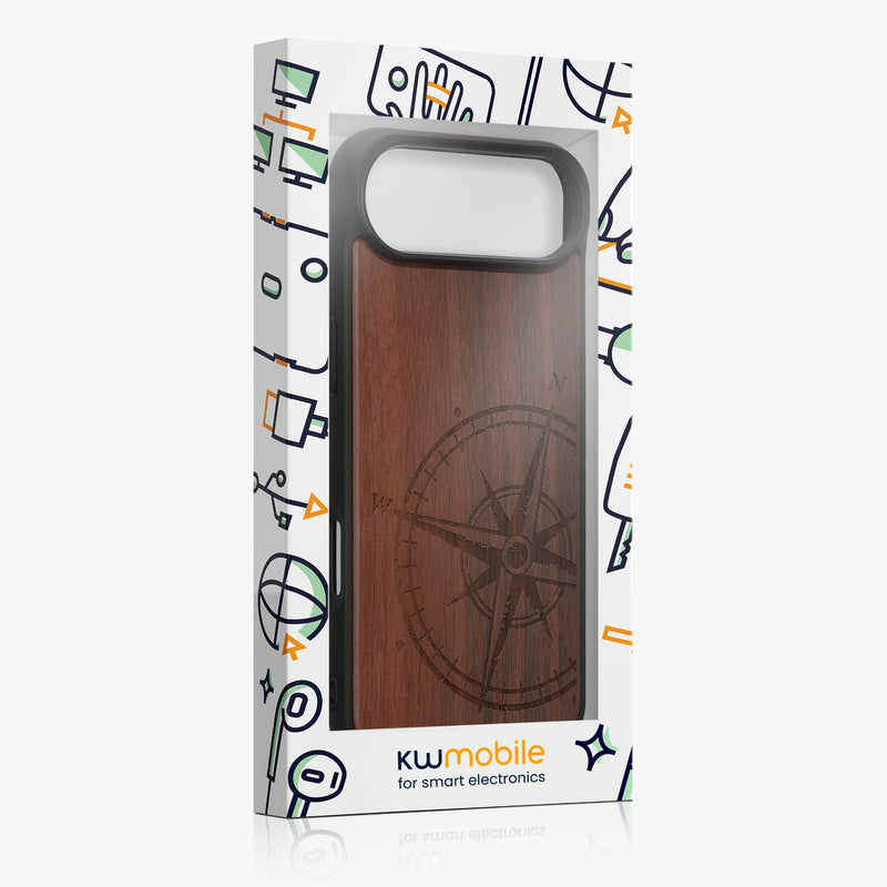 kwmobile Hülle kompatibel mit Apple iPhone Air Hülle - Handy Cover - TPU Handyhülle Kompass Vintage
