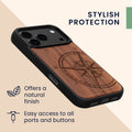 kwmobile Hülle kompatibel mit Apple iPhone 17 Pro Hülle - Handy Cover - TPU Handyhülle Kompass Vintage