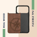kwmobile Hülle kompatibel mit Apple iPhone 17 Pro Max Handy Cover TPU Handyhülle Kompass Vintage