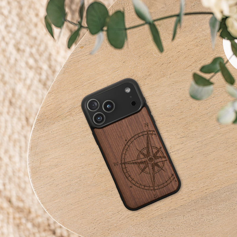kwmobile Hülle kompatibel mit Apple iPhone 17 Pro Max Handy Cover TPU Handyhülle Kompass Vintage