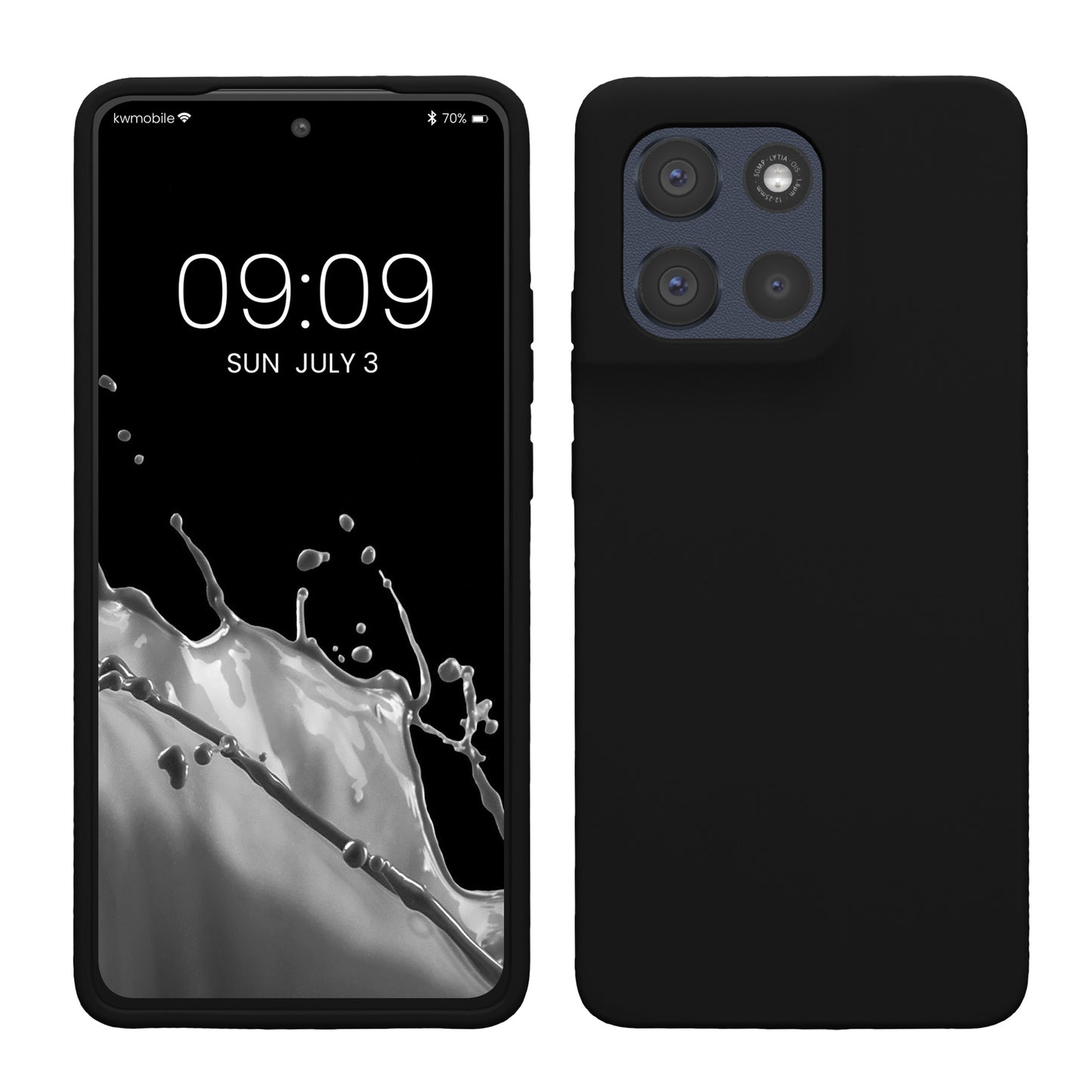 kwmobile Hülle kompatibel mit Motorola Moto G86 5G Hülle - Silikon Handy Case - Handyhülle weiche Oberfläche - kabelloses Laden - Schwarz Schwarz  
