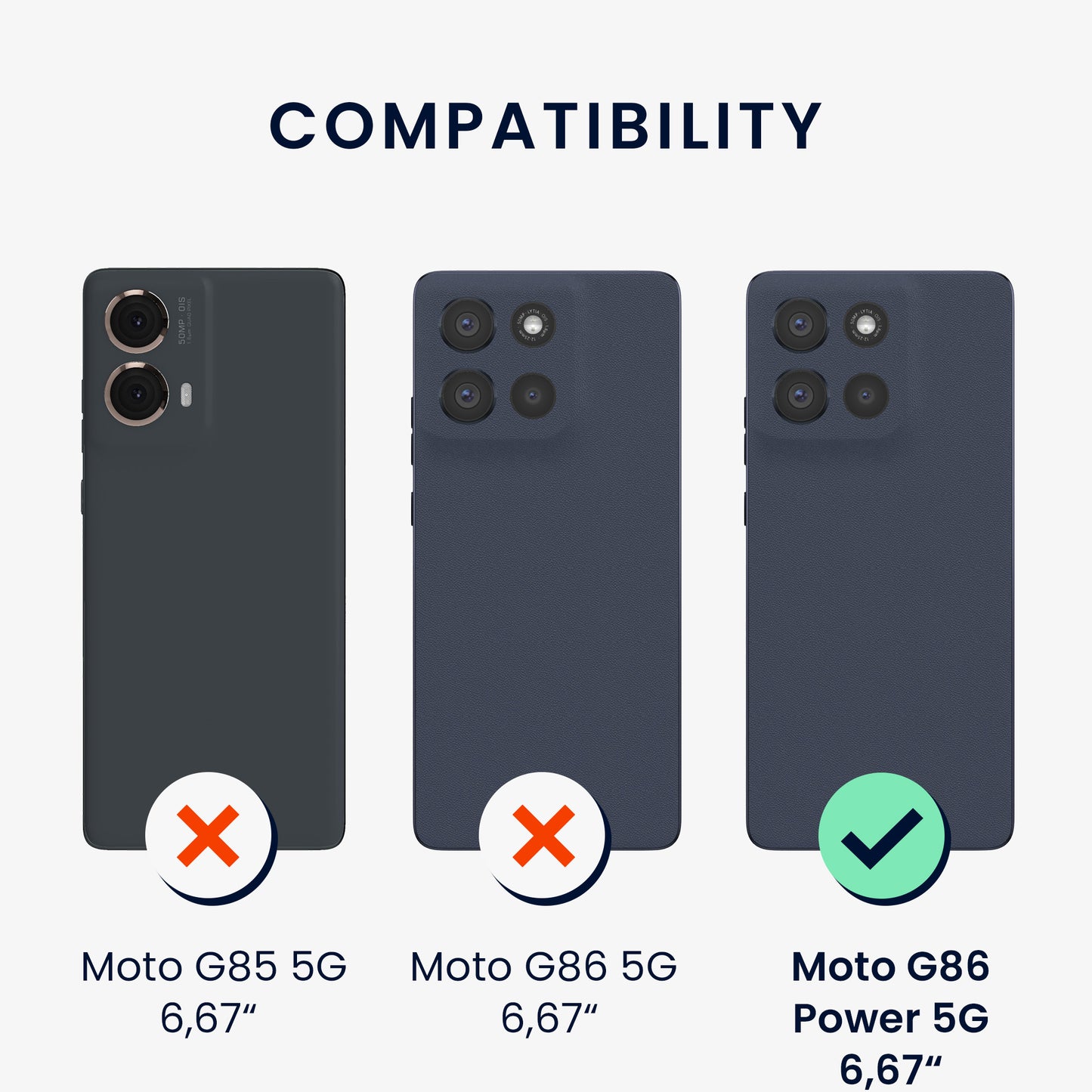 kwmobile Handyhülle für Motorola Moto G86 Power 5G Hülle - Case Silikon - Kabelloses Laden - Schutzhülle Cover