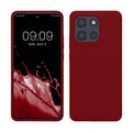 kwmobile Hülle kompatibel mit Motorola Moto G86 Power 5G Hülle - Silikon Handy Case - Handyhülle weiche Oberfläche - kabelloses Laden - Rhabarber Rot Rhabarber Rot  