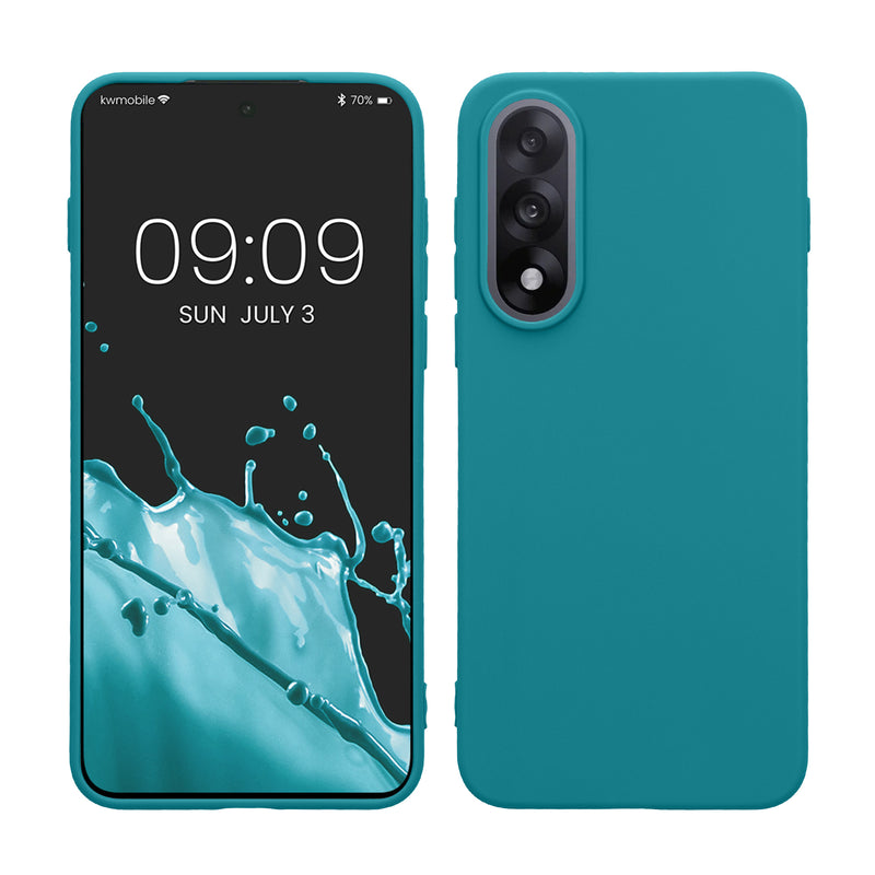 kwmobile Hülle kompatibel mit OnePlus Nord 5 Hülle - weiches TPU Silikon Case - Cover geeignet für kabelloses Laden - Petrol matt Petrol matt  