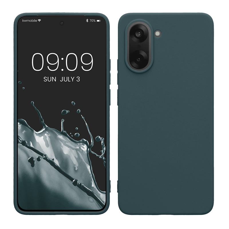 kwmobile Hülle kompatibel mit OnePlus Nord CE5 Hülle - weiches TPU Silikon Case - Cover geeignet für kabelloses Laden - Dunkler Schiefer Dunkler Schiefer  