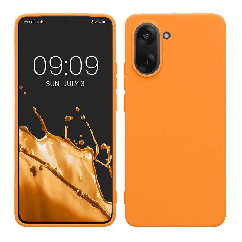 kwmobile Hülle kompatibel mit OnePlus Nord CE5 Hülle - weiches TPU Silikon Case - Cover geeignet für kabelloses Laden - Fruity Orange Fruity Orange  