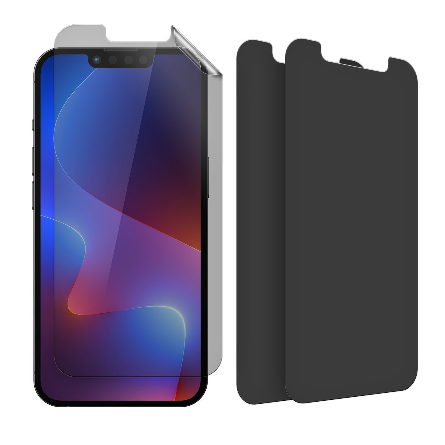kwmobile Sichtschutz Schutzfolie für Apple iPhone Folie Displayschutz Privacy Screen Protector Sichtschutzfolie Handyfolie Displayfolie Blickschutzfolie