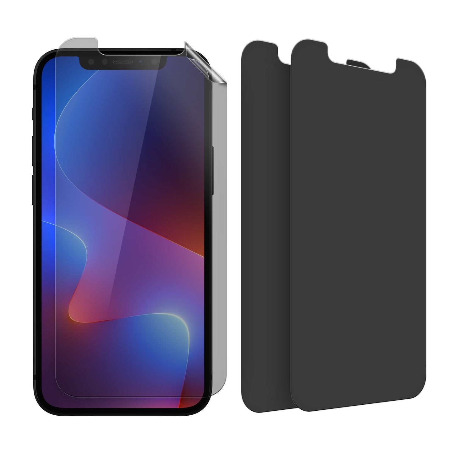 kwmobile Sichtschutz Schutzfolie für Apple iPhone 12 / iPhone 12 Pro Folie Displayschutz Privacy Screen Protector Blickschutzfolie