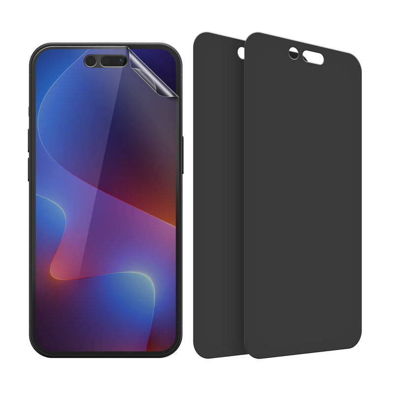 kwmobile 3x Sichtschutz Schutzfolie für Apple iPhone 15 Pro Max Folie - Displayschutz Privacy Screen Protector - Sichtschutzfolie Handyfolie Displayfolie - Blickschutzfolie Transparent  