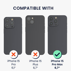 kwmobile Sichtschutz Schutzfolie für Apple iPhone 15 Pro Max Folie Displayschutz Privacy Screen Protector