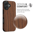 kwmobile Hülle kompatibel mit Apple iPhone 17 Backcover Cover Holz Maserung