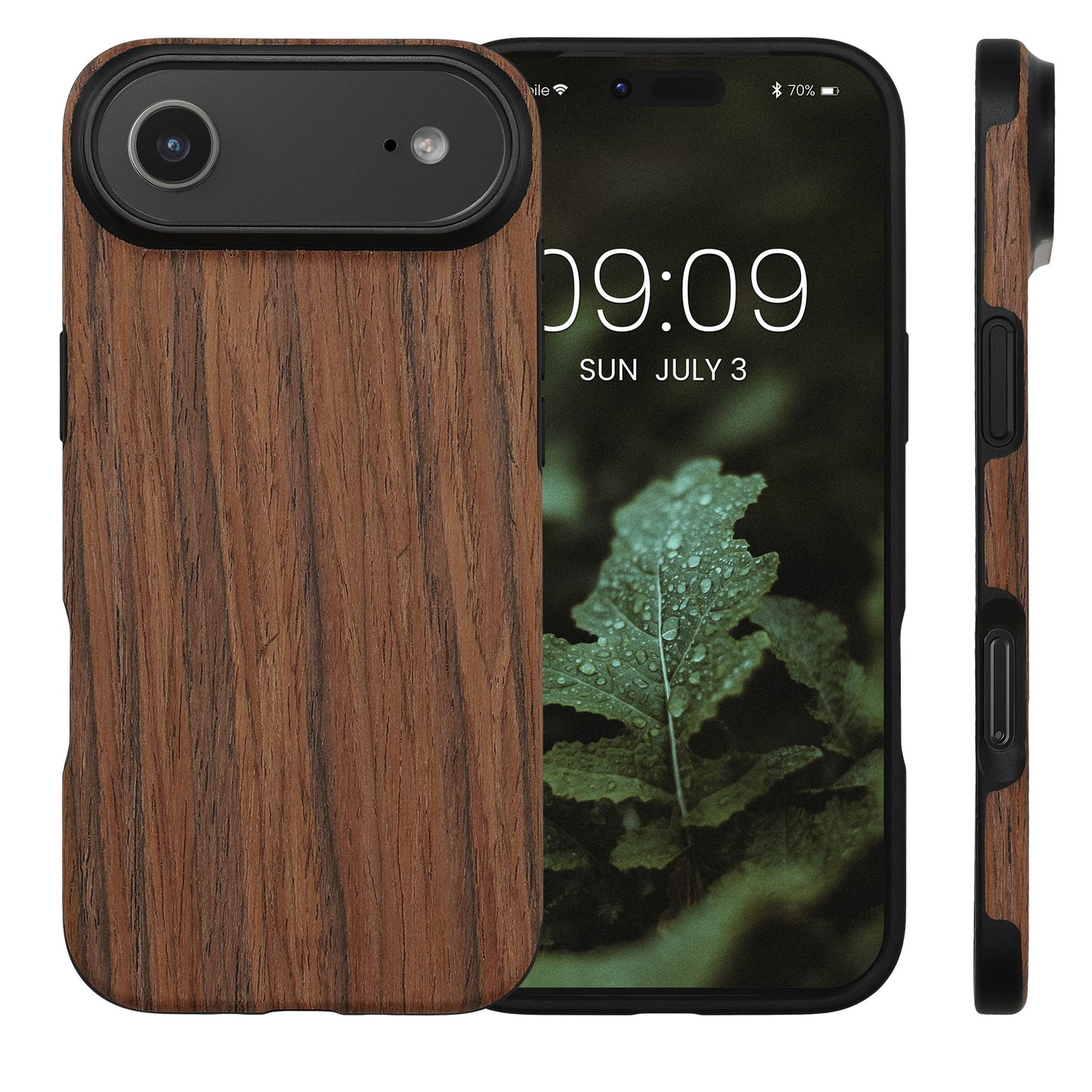 kwmobile Hülle kompatibel mit Apple iPhone Air Backcover Cover Holz Maserung