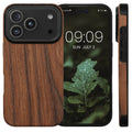 kwmobile Hülle kompatibel mit Apple iPhone 17 Pro Backcover Cover Holz Maserung