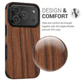 kwmobile Hülle kompatibel mit Apple iPhone 17 Pro Backcover Cover Holz Maserung