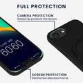 kwmobile Hülle für Apple iPhone 17e / iPhone 16e Handyhülle - Case kompatibel mit MagSafe - Cover mit Ringständer - Kunstleder Carbon Look