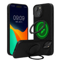 kwmobile Hülle für Apple iPhone 15 Handyhülle Case kompatibel mit MagSafe Cover mit Ringständer