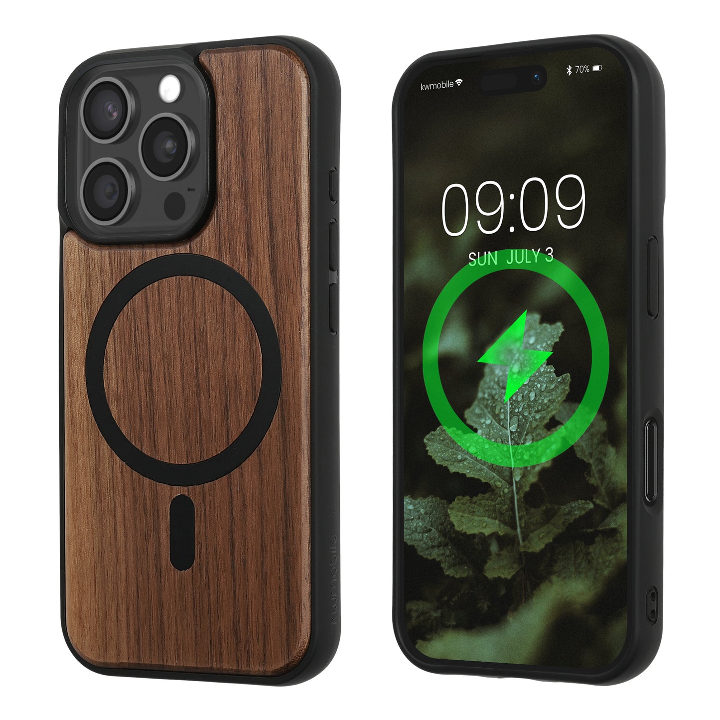 kwmobile Hülle für Apple iPhone 16 Pro Handyhülle - Cover aus TPU - Kompatibel mit MagSafe - Case in Schwarz