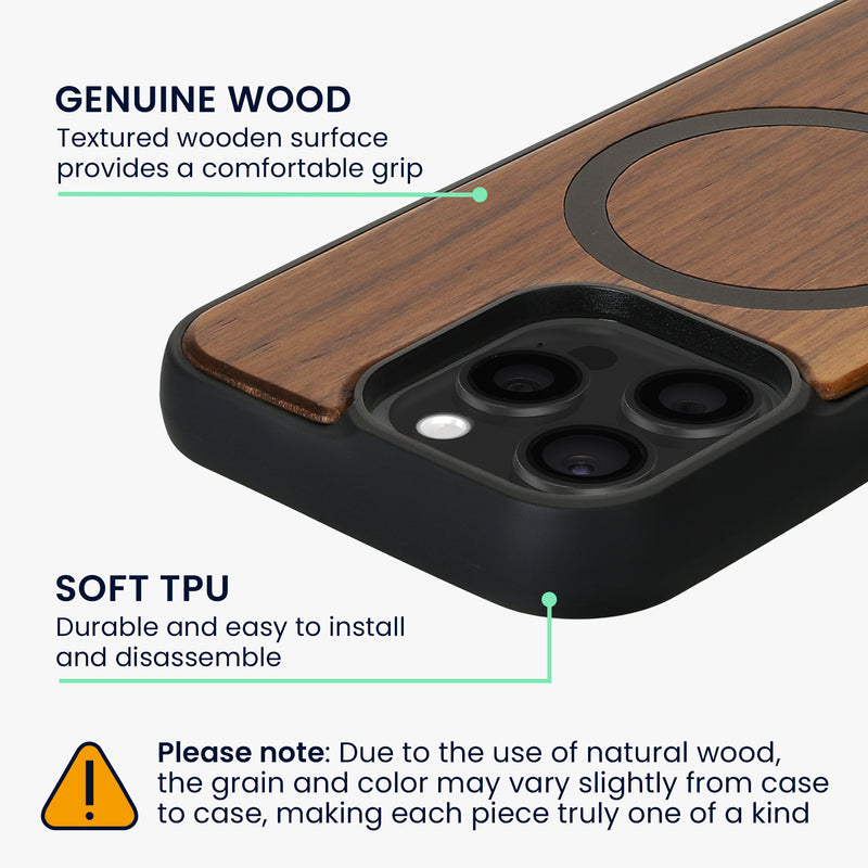 kwmobile Hülle für Apple iPhone 16 Pro Handyhülle - Cover aus TPU - Kompatibel mit MagSafe - Case in Schwarz